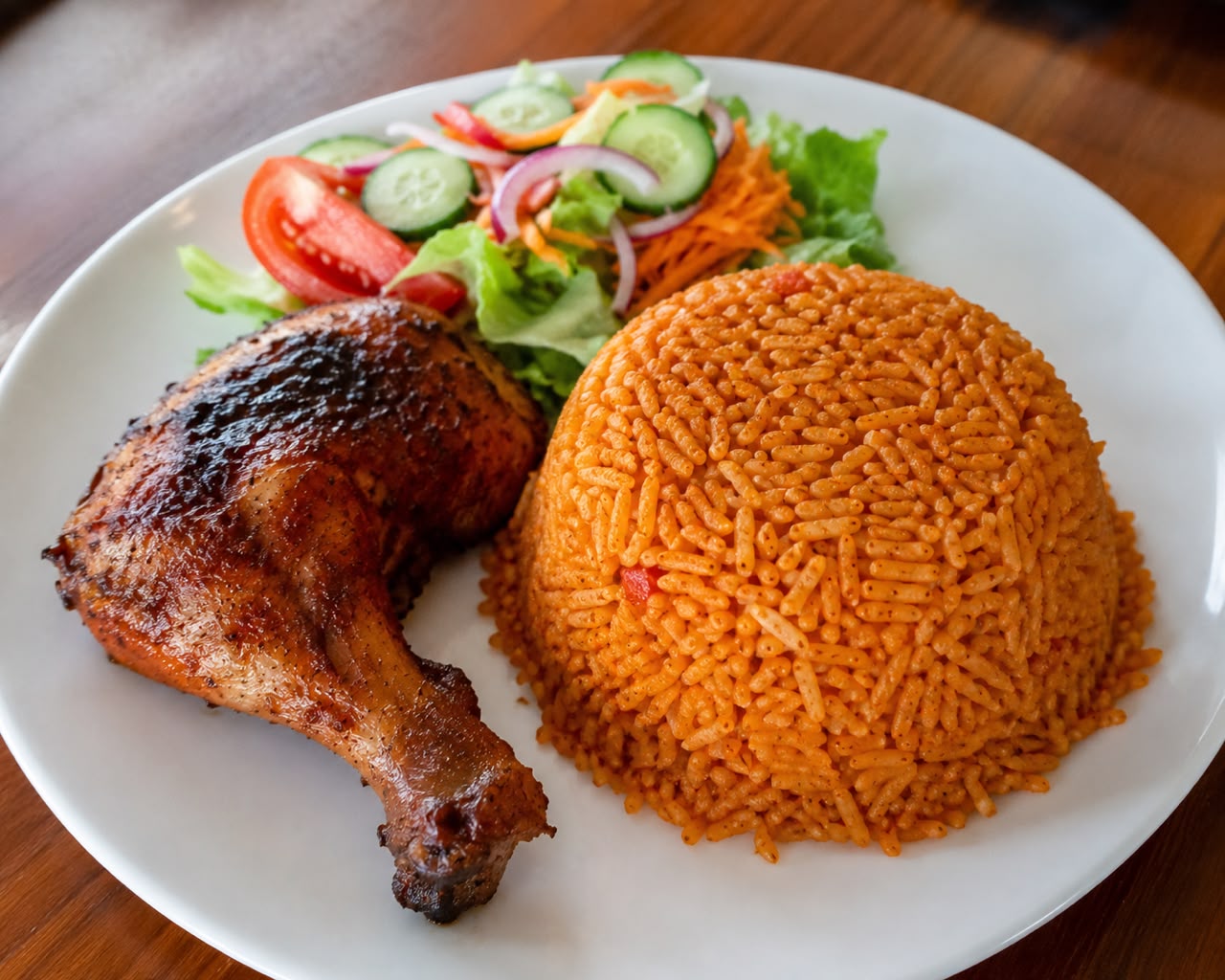 Jollof rice + chicken